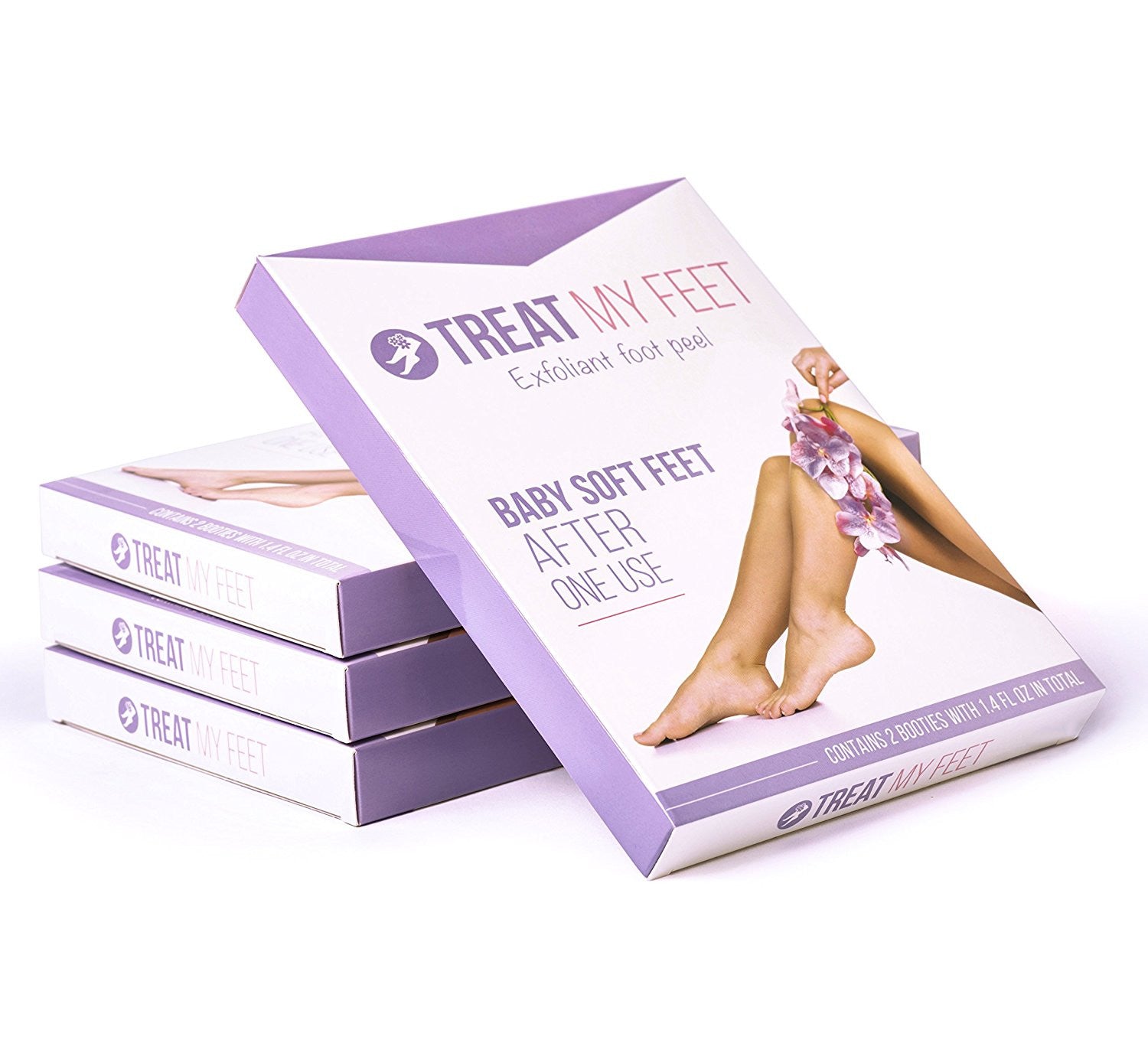 Treat My Feet Exfoliating Foot Peel and Mask (2Pack)