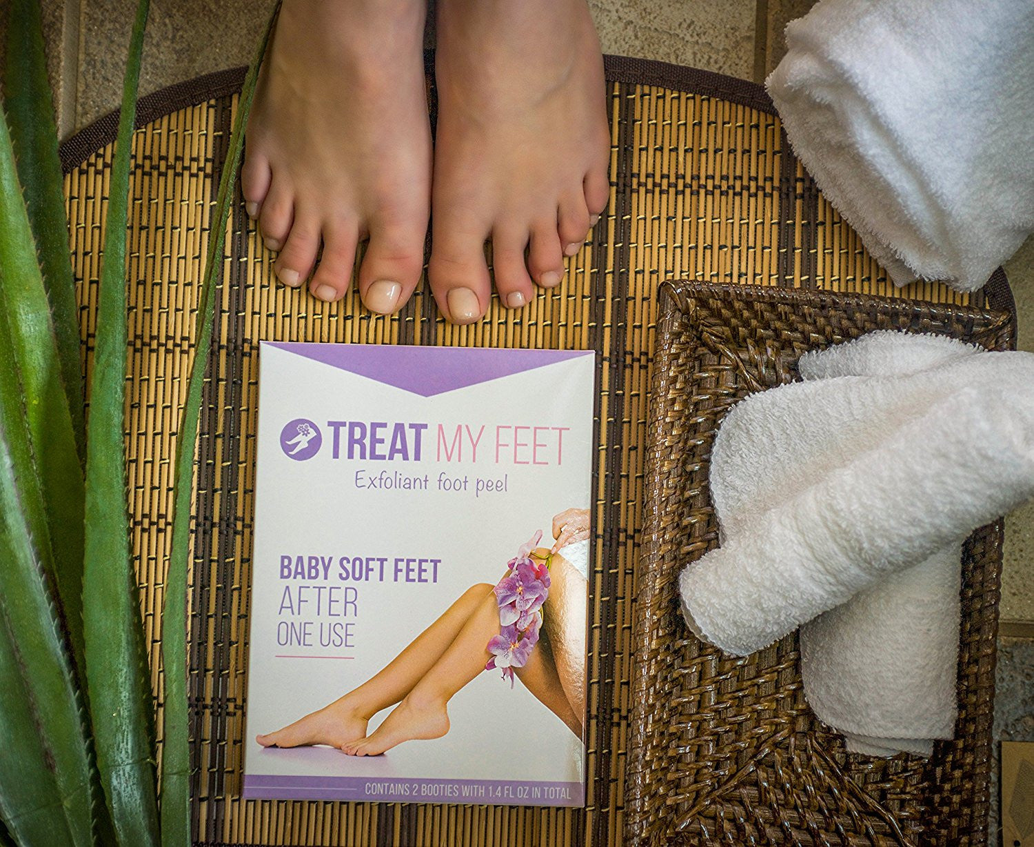 Treat My Feet Exfoliating Foot Peel and Mask (2Pack)
