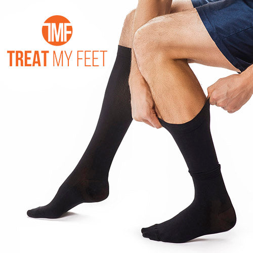 Black Calf & Leg Moderate Compression Socks - 15-20 mmHg