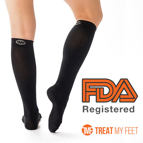 Black Calf & Leg Moderate Compression Socks - 15-20 mmHg