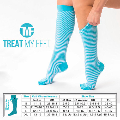 Purple Calf & Leg Moderate Graduated Compression Socks - 15-20