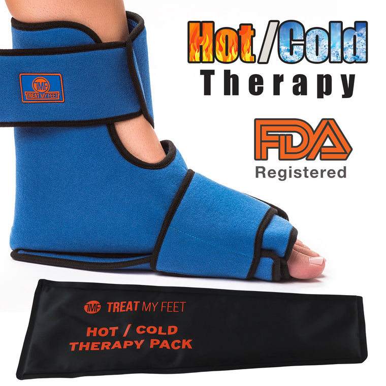Hot / Cold Therapy System - Padded Gel Wrap For Foot Pain, Ankle Sprains