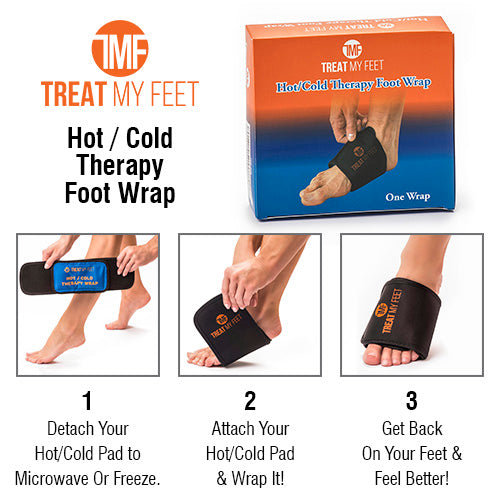 Hot / Cold Therapy Arch Wrap For Foot Pain, Strains, Sprains