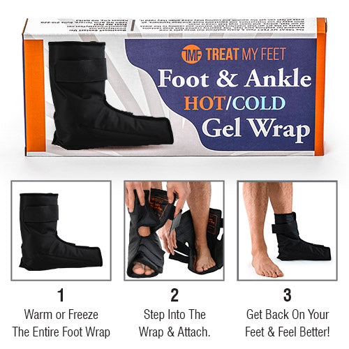 Hot / Cold Gel Wrap For Foot Pain, Strains, Ankle Sprains
