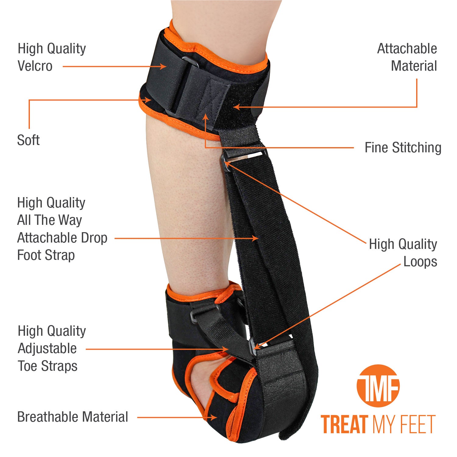 Plantar Fasciitis Night Splint - Feet Orthotics Support for Achilles Tendonitis & Pain